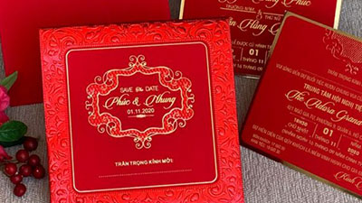 In thiệp cưới nhanh 35 THIỆP ĐỎ TRUYỀN THỐNG
